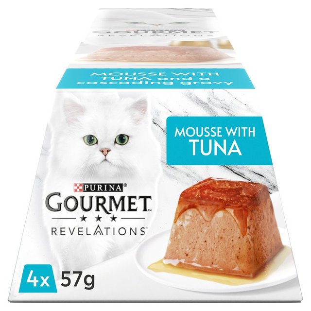 Gourmet Revelations Mousse Wet Cat Food Tuna, 4 x 57g