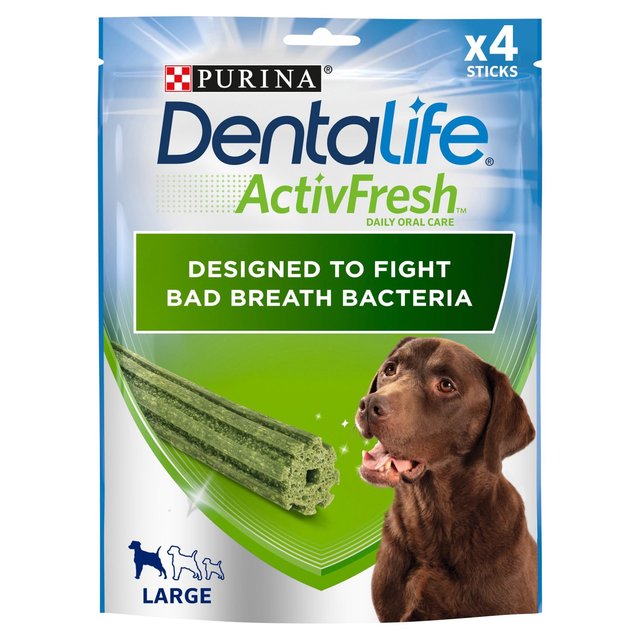 Dentalife ActivFresh Large Dog Treat Dental Stick, 4 Per Pack