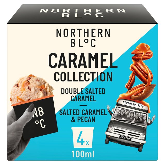 Northern Bloc Gluten Free Vegan Caramel Collection Mini Tubs, 100ml, 4 x 100ml
