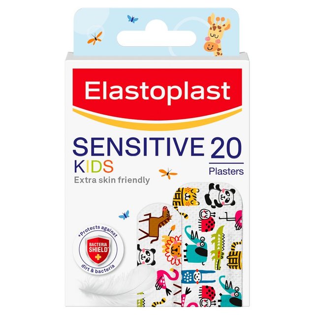 Elastoplast Breathable Sensitive Kids Plasters, 20 Per Pack