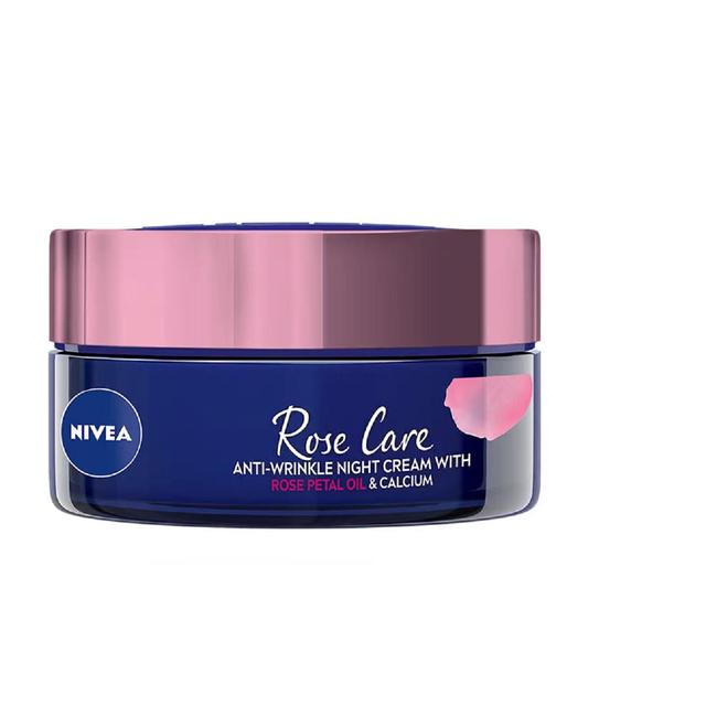 Nivea Rose Care Anti Wrinkle Night Cream With Petal Oil & Calcium, 50ml