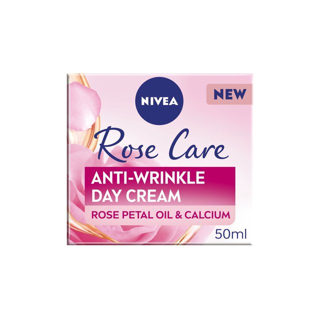 Nivea Fast Absorbing Rose Care Anti Wrinkle Day Cream With Petal Oil & Calcium, 50ml