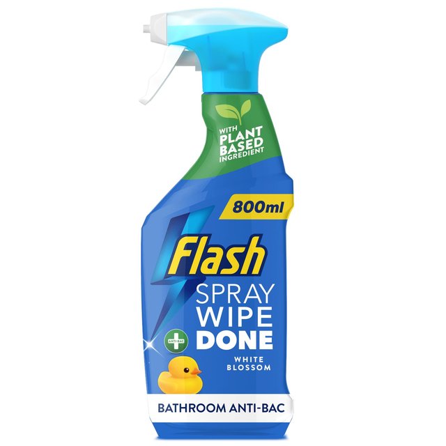 Flash Antibacterial Bathroom Spray Wipes Done, 800ml