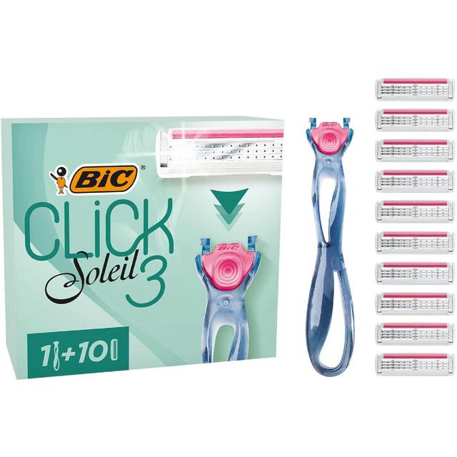 BIC Click 3 Soleil Bundle Pack, 10 Per Pack