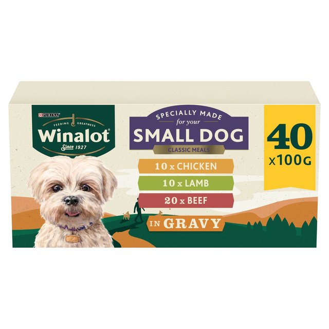 Winalot Small Dog Food Pouches Mixed in Gravy, 40 x 100g