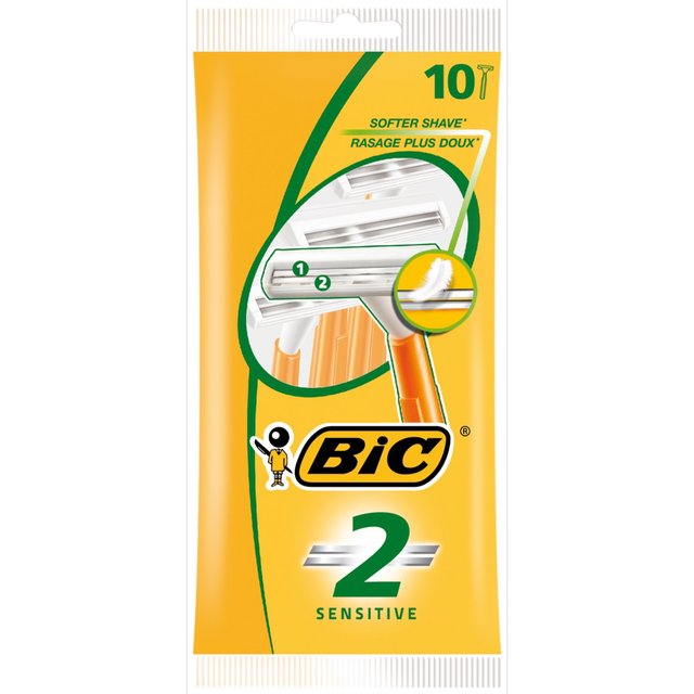 BIC 2 Men’s Disposable Razors, 10 Per Pack