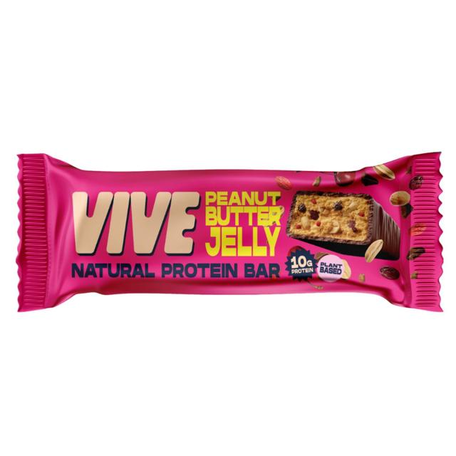 Vive Peanut Butter Jelly Vegan Chocolate Protein Bars, 49g