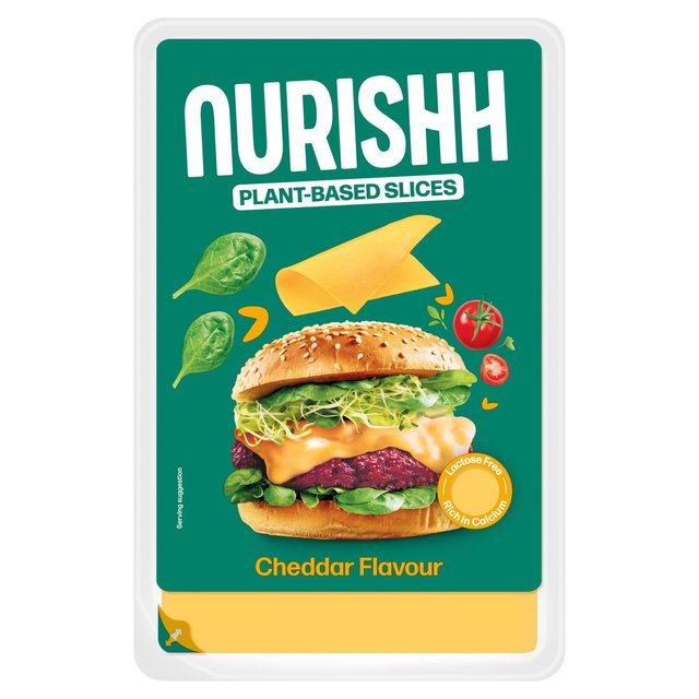 Nurishh Gluten-free Cheddar Style Vegan Alternative to Cheese Slices, 200g