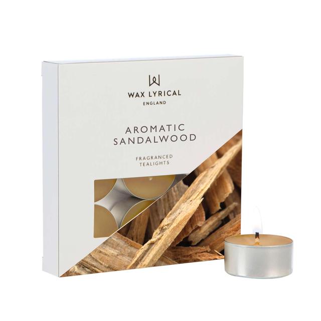 Wax Lyrical Tealights, Aromatic Sandalwood, 8 Per Pack