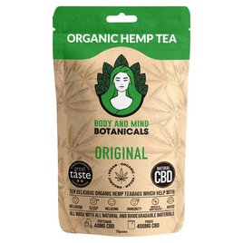 Body & Mind Organic Original Hemp Tea - 400mg CBD 10 per pack