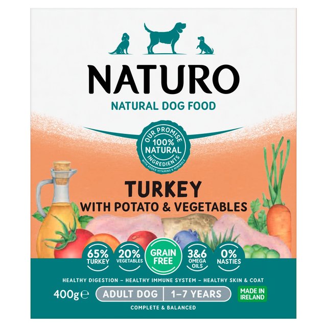 Naturo Grain Free Turkey, Potato & Veg, 400g