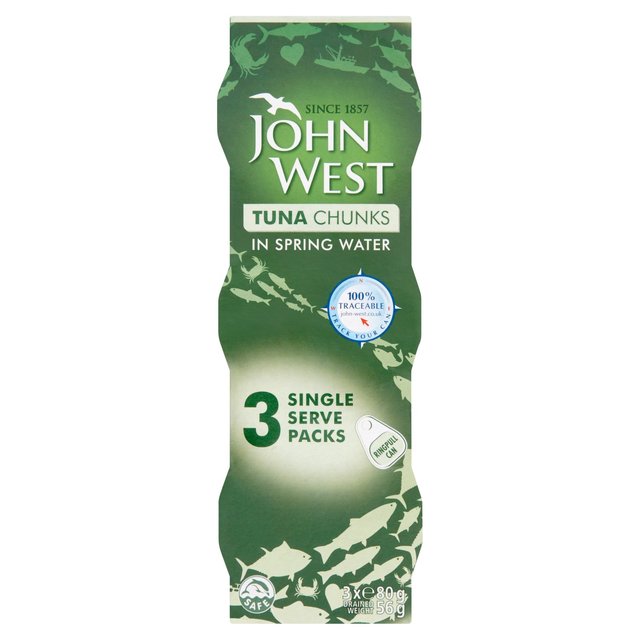 John West Tuna Chunks In Spring Water, 3 x 80g