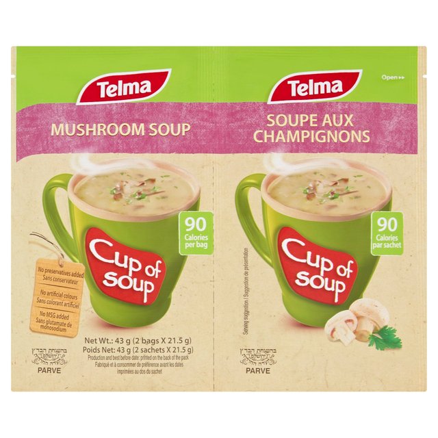 Telma Mushroom Cup of Soup, 21g, 2 x 21g
