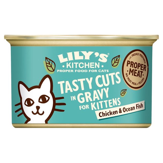 Lily’s Kitchen Chicken & Ocean Fish Tasty Cuts in Gravy for Kittens, 85g