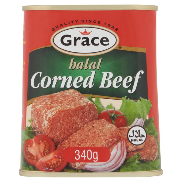 Grace 100% Halal Corned Beef, 340g
