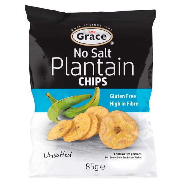 Grace No Salt Plantain Chips, 85g