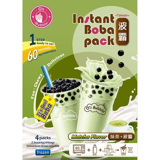 O’s Bubble Instant Boba Matcha Tea With Tapioca Pearls, 260g