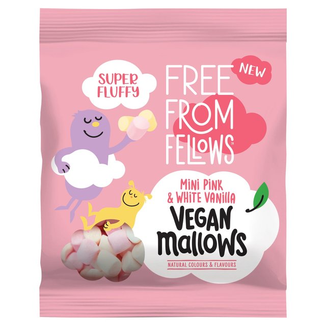 Free From Fellows Vegan Vanilla Pink & White Mini Mallow, 105g