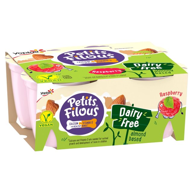 Petits Filous Vegan Dairy Free Raspberry, 95g, 4 x 95g