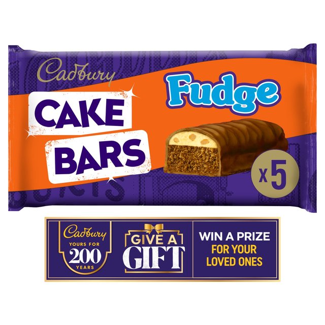 Cadbury Fudge Cake Bars, 5 Per Pack