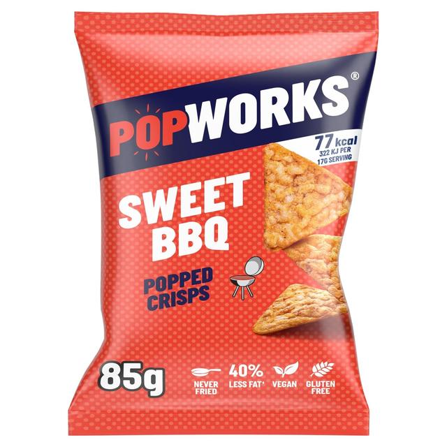 Popworks Gluten Free Protein Sweet Barbecue Sharing Popped Crisps, 85g