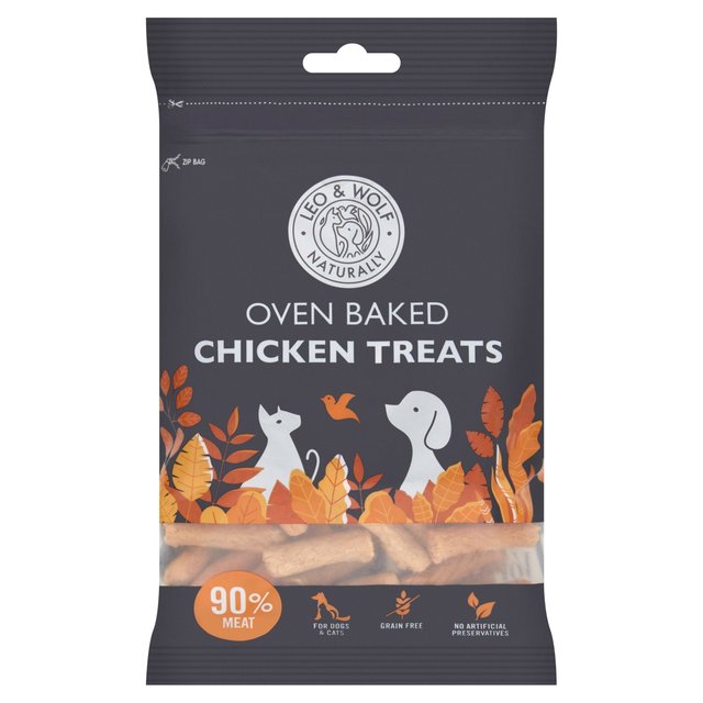 Leo & Wolf Oven Baked Chicken Treats for Cats and Dogs, 100g