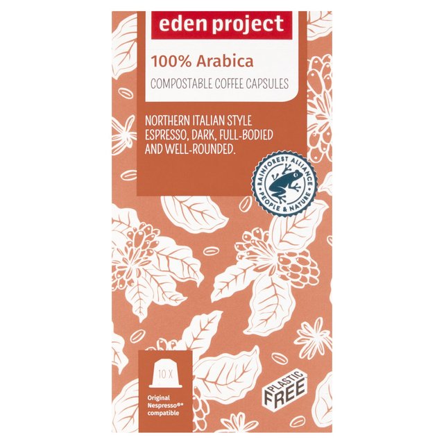 Eden Project Home Compostable Nespresso Capsules, 100% Arabica, 10 Per Pack