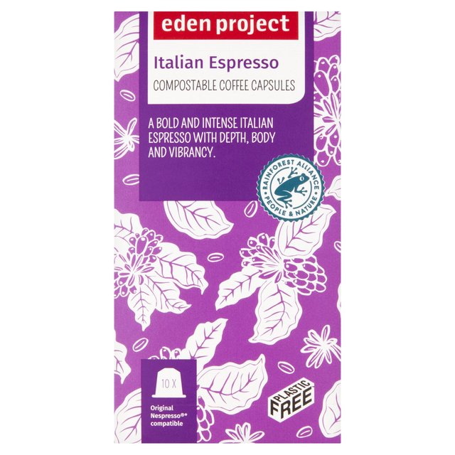 Eden Project Home Compostable Nespresso Capsules, Italian Espresso, 10 Per Pack
