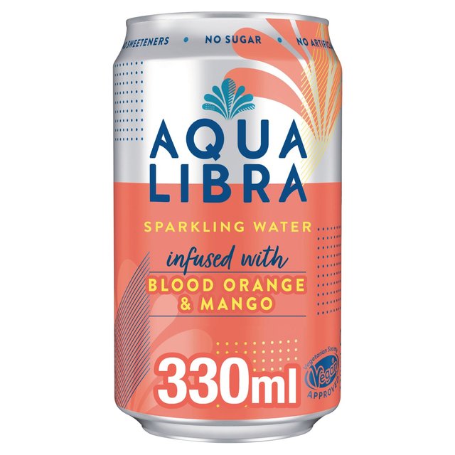 Aqua Libra Blood Orange & Mango Infused Sparkling Water, 330ml