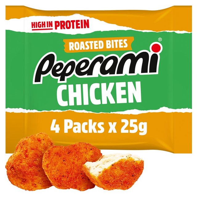 Peperami Pack of 4 Smokin’ Chicken Bites, 25g, 4 x 25g