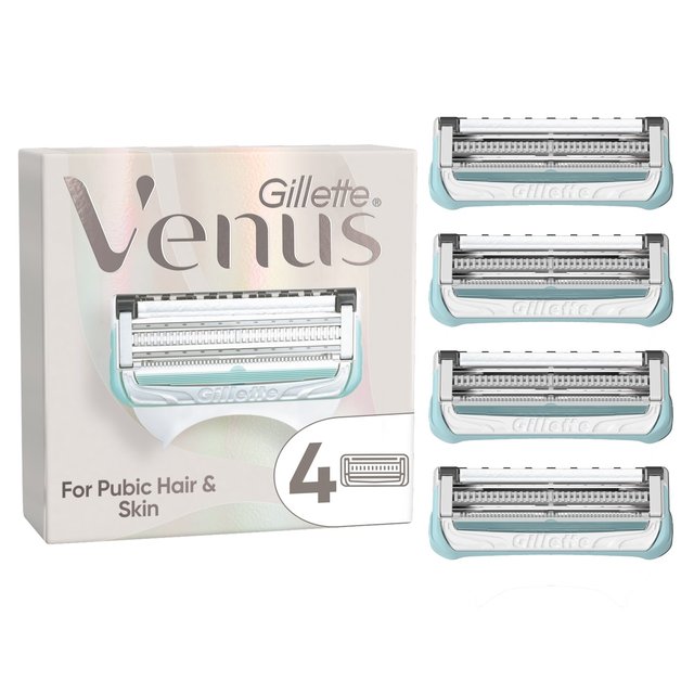 Venus Blades For Pubic Hair And Skin, 4 Per Pack