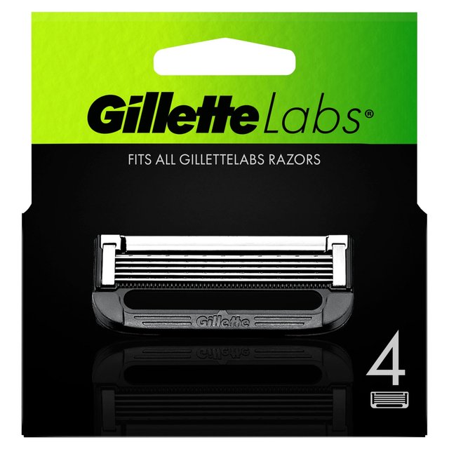 Gillette Silver Labs Razor Blades Refill Pack, 4 Per Pack