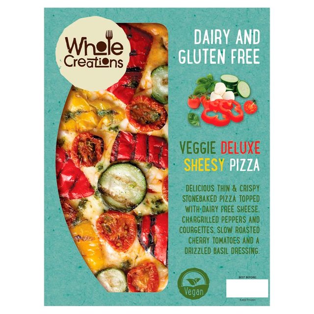 Wholecreations Dairy and Gluten Free Veggie Deluxe Sheesy Pizza, 300g