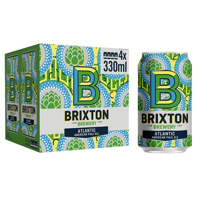 Brixton Brewery Atlantic American Pale Ale, 4 x 330ml