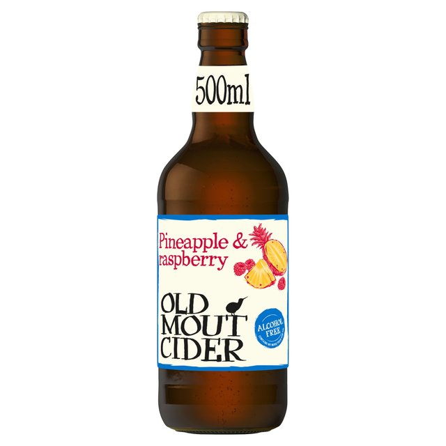 Old Mout Cider Pineapple & Raspberry Alcohol Free Bottle, 500ml