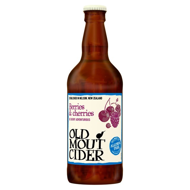 Old Mout Cider Berries & Cherries Alcohol Free Bottle, 500ml