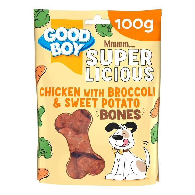 Good Boy Superlicious Chicken, Broccoli & Sweet Potato Bone Dog Treats, 100g