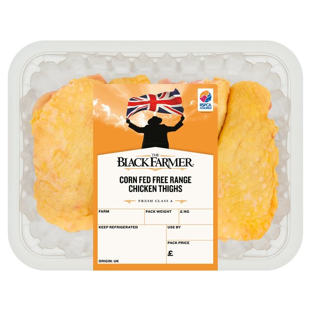 The Black Farmer Corn Fed Free Range Chicken Thighs, 450g, Typically: 450g