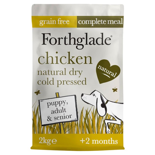Forthglade Natural Grain Free Chicken Cold Pressed Dry Dog Food, 2kg