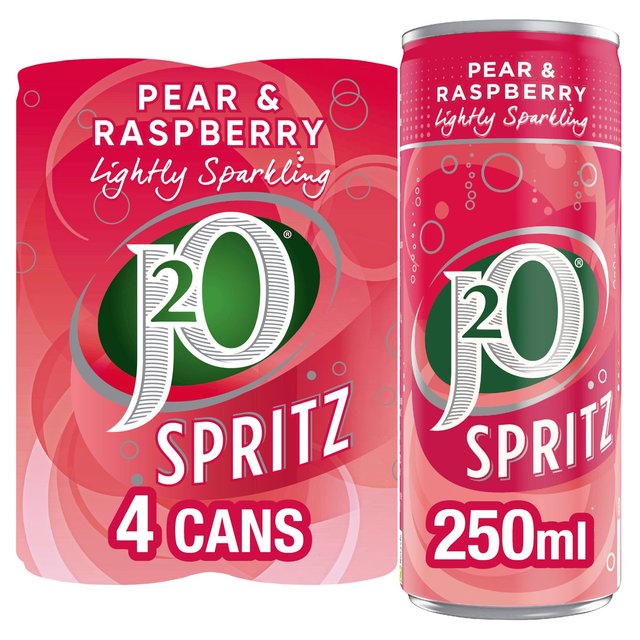 J2O Spritz Pear & Raspberry, 250ml, 4 x 250ml