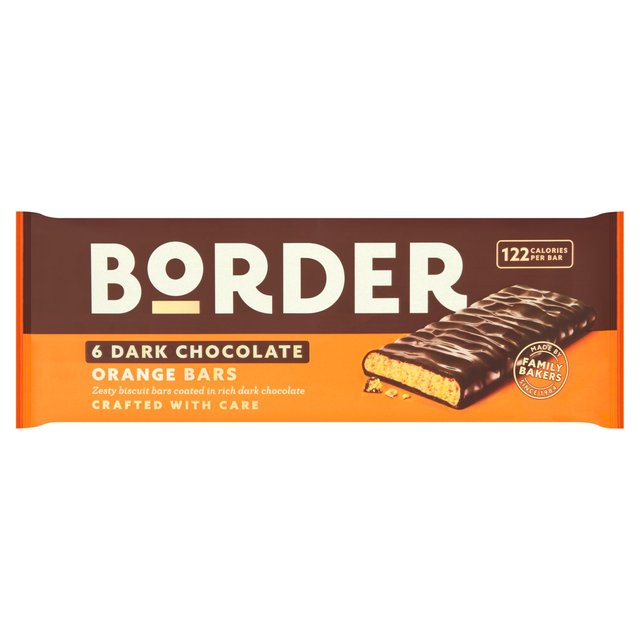 Border Biscuits Dark Chocolate Orange Bars, 144g