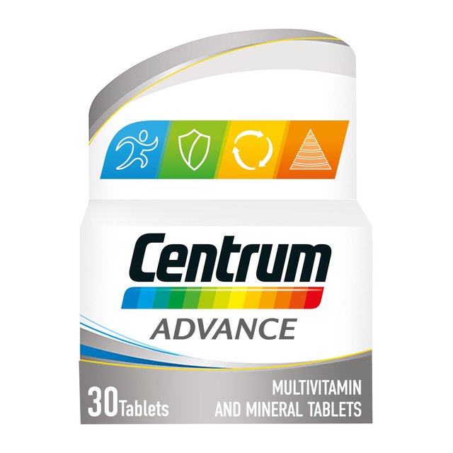 Centrum Advance Multivitamins With Vitamin D & C Tablets, 30 Per Pack