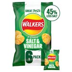Walkers Less Salt A Dash of Salt & Vinegar Multipack Crisps
