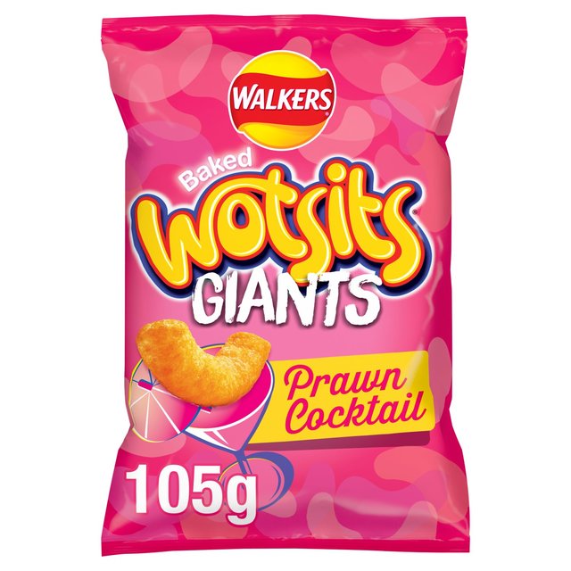 Wotsits Walkers Giants Prawn Cocktail Snacks, 105g
