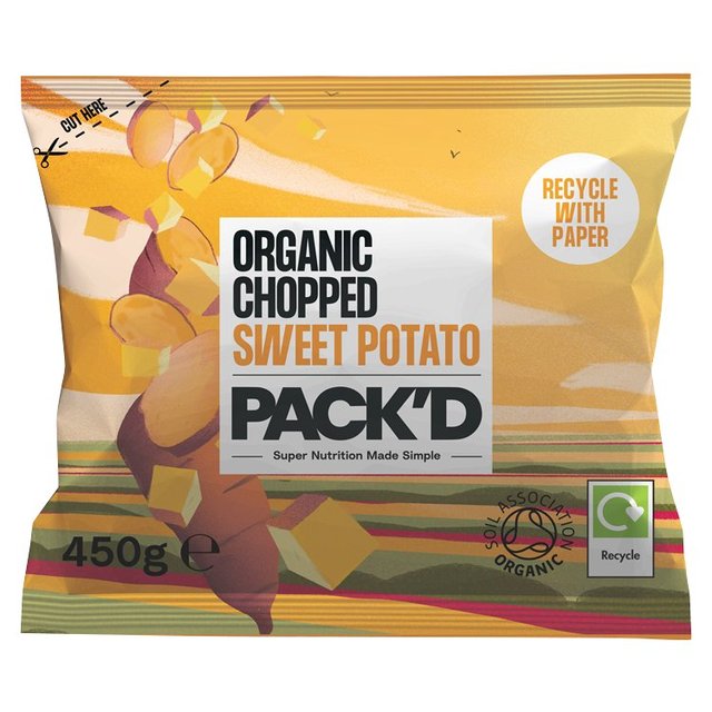 PACK’D Organic Chopped Sweet Potato, 450g