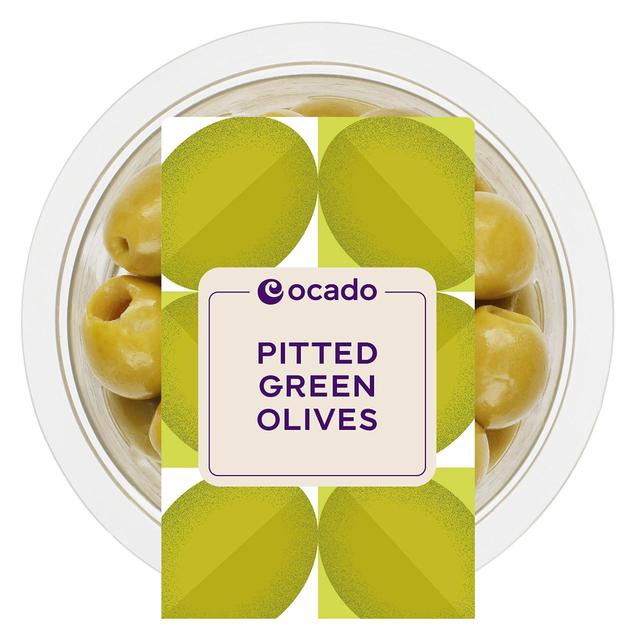 Ocado Pitted Green Olives, 120g