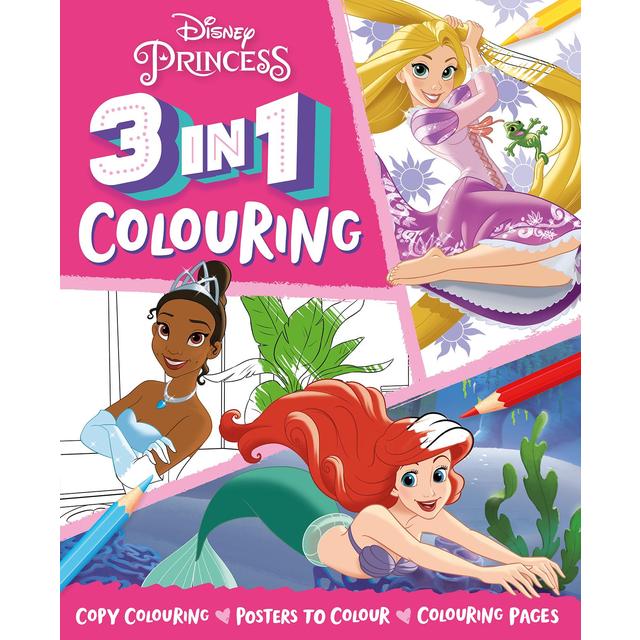 Disney Princess 3in1 Colouring Book
