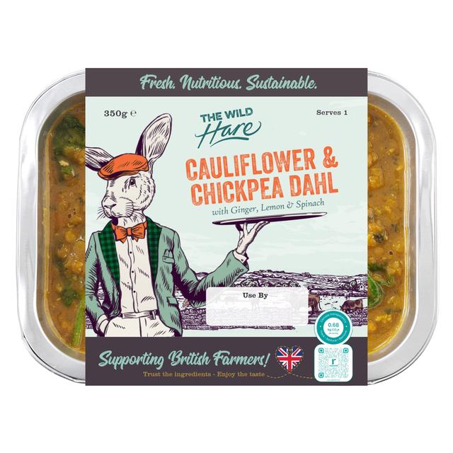 The Wild Hare Cauliflower And Chickpea Dahl With Spinach, Mild Spices, 350g