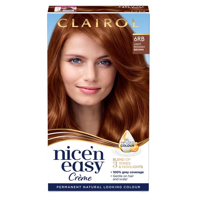 Clairol Long-Lasting 6Rb Light Reddish Brown Nice’N Easy Creme Permanent Hair Dye, One Size