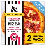 Crosta & Mollica Stromboli Pizzetta 2 Mini Pizzas Pepperoni & Spicy Salami